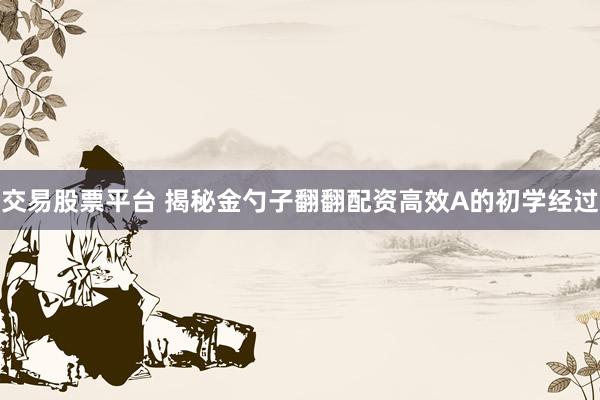 交易股票平台 揭秘金勺子翻翻配资高效A的初学经过