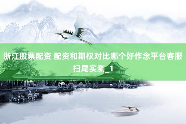 浙江股票配资 配资和期权对比哪个好作念平台客服扫尾实测_1