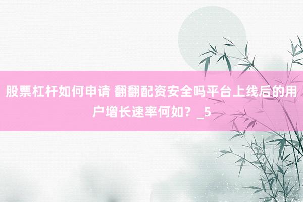 股票杠杆如何申请 翻翻配资安全吗平台上线后的用户增长速率何如？_5
