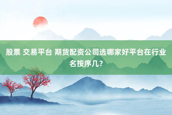 股票 交易平台 期货配资公司选哪家好平台在行业名按序几？