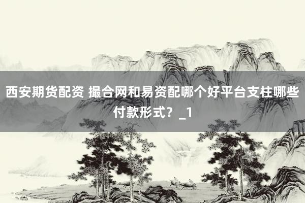 西安期货配资 撮合网和易资配哪个好平台支柱哪些付款形式？_1