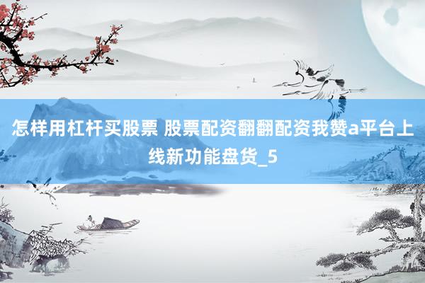 怎样用杠杆买股票 股票配资翻翻配资我赞a平台上线新功能盘货_5