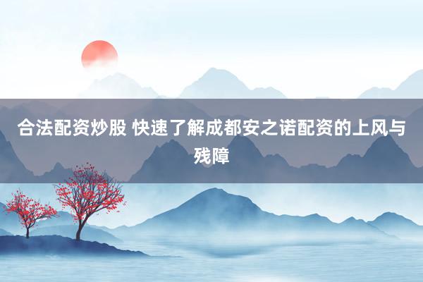 合法配资炒股 快速了解成都安之诺配资的上风与残障