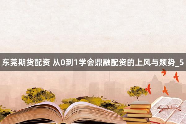 东莞期货配资 从0到1学会鼎融配资的上风与颓势_5
