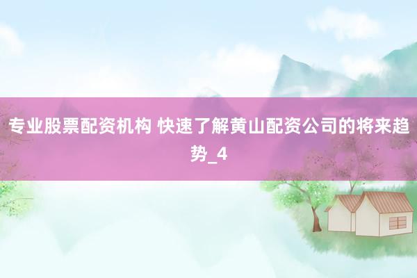 专业股票配资机构 快速了解黄山配资公司的将来趋势_4