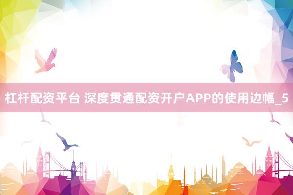 杠杆配资平台 深度贯通配资开户APP的使用边幅_5