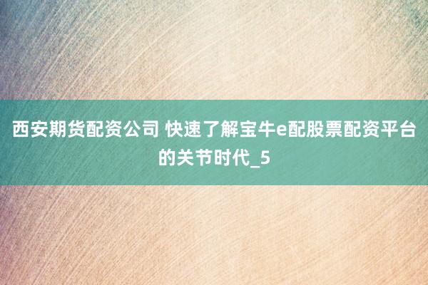 西安期货配资公司 快速了解宝牛e配股票配资平台的关节时代_5